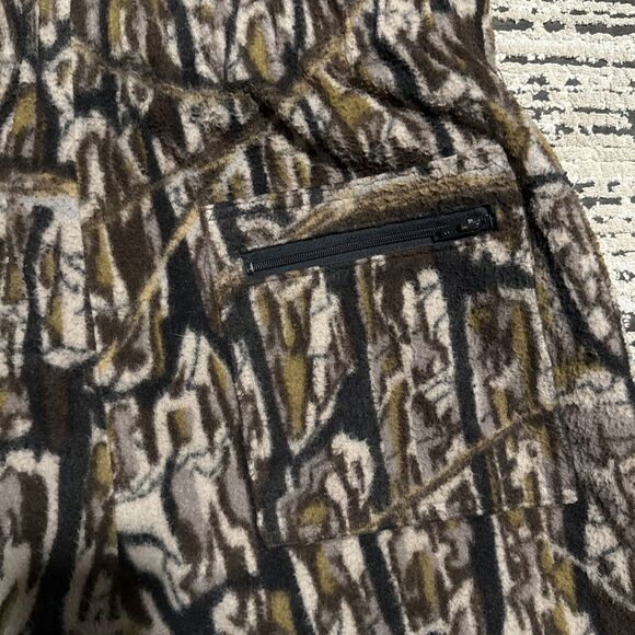 Vintage Cabela's Dry Plus Fleece Overalls Size Large Mossy Oak Camo Suspenders - Picture 10 of 13